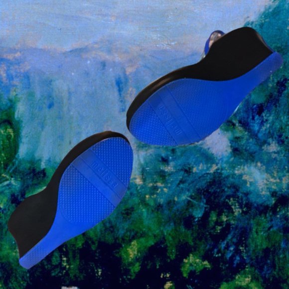 Melissa Black and Blue Women's Shoes - Picture 4 of 6